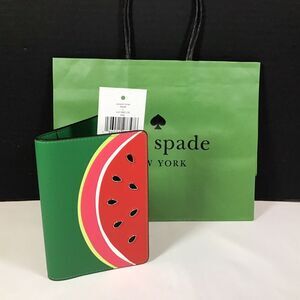 Kate Spade Green Red Pink Watermelon Passport Holder What A Melon KB568 Gift Bag
